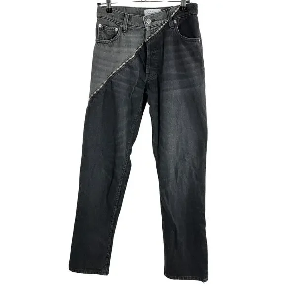 Eb Denim Asymmetric Black Gemini Denim Jeans Size 24